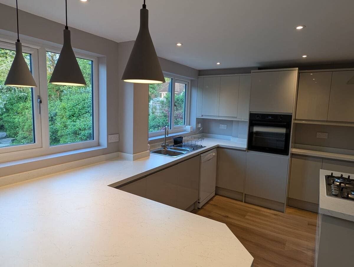 Kitchen refurbishment before and after, supplied by G R Plumbing. - after